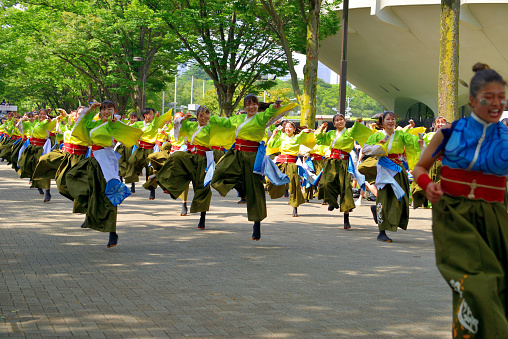 Phan Rang, Vietnam - October 1, 2005. Cham women dancing at the annual Kate festival - the biggest festival of the Chams