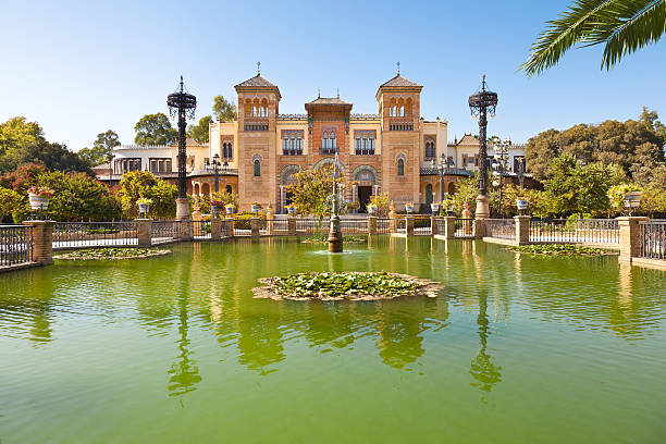 Placed in the Plaza de America, houses the Museum of Arts and Traditions of Sevilla, Spain. Built in 1928 for the Ibero-American Exposition of 1929