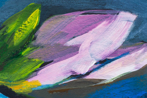 istock Pink blue abstract painting. 1419517961