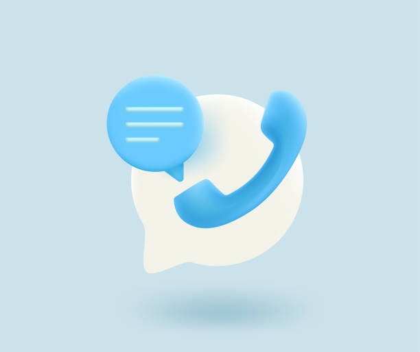 istock Call center support concept with telephone tube and speech cloud. 3d vector isolated icon 1419518786
