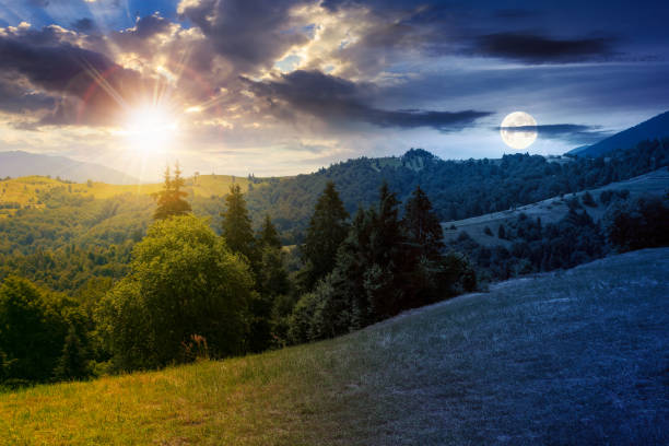 istock countryside landscape at twilight in summer 1419519224