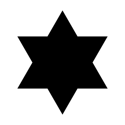 six pointed star icon vector for graphic design, logo, website, social media, mobile app, UI illustration
