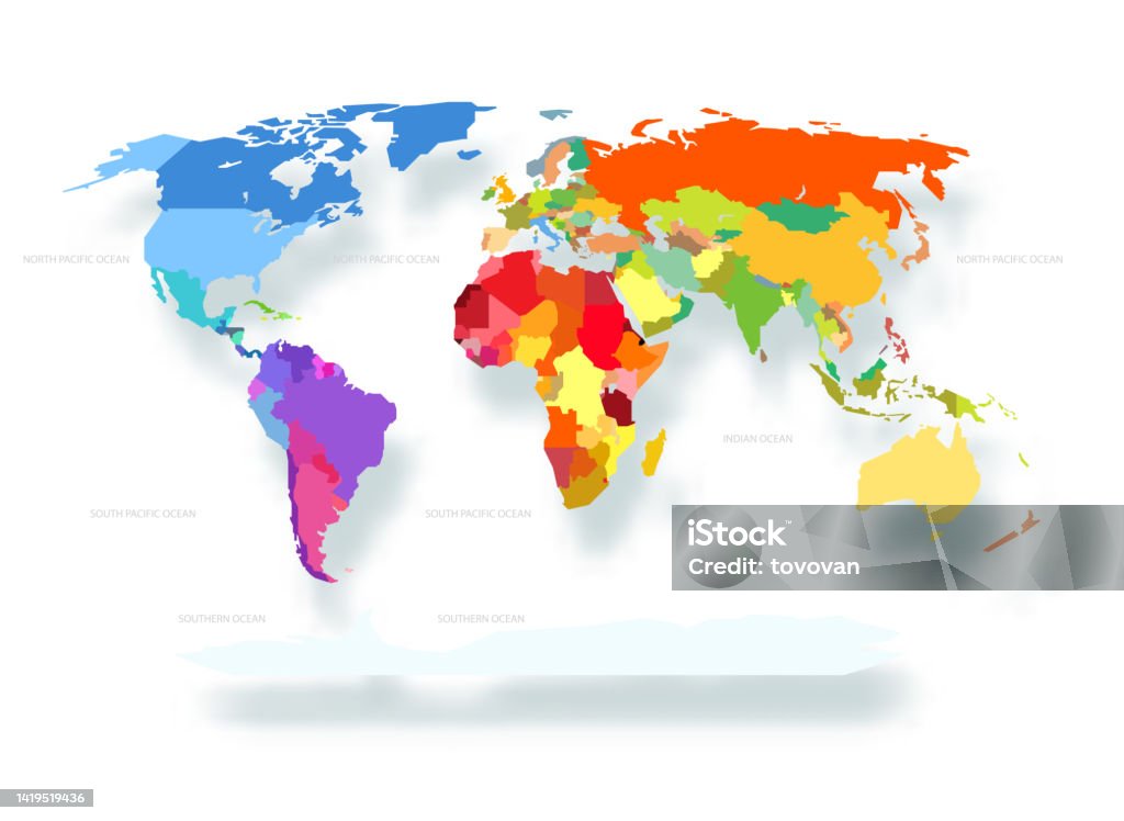 World Everything Layout World Map Infographic Layout With Shadow Vector Illustration Stock ...