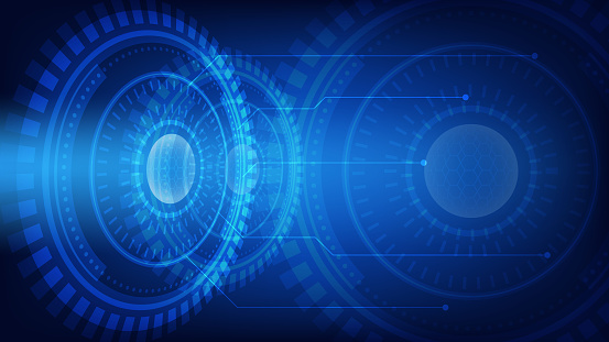 Computer Technology Back Hi Tech Technology Background Futuristic Digital Computer Data System ...