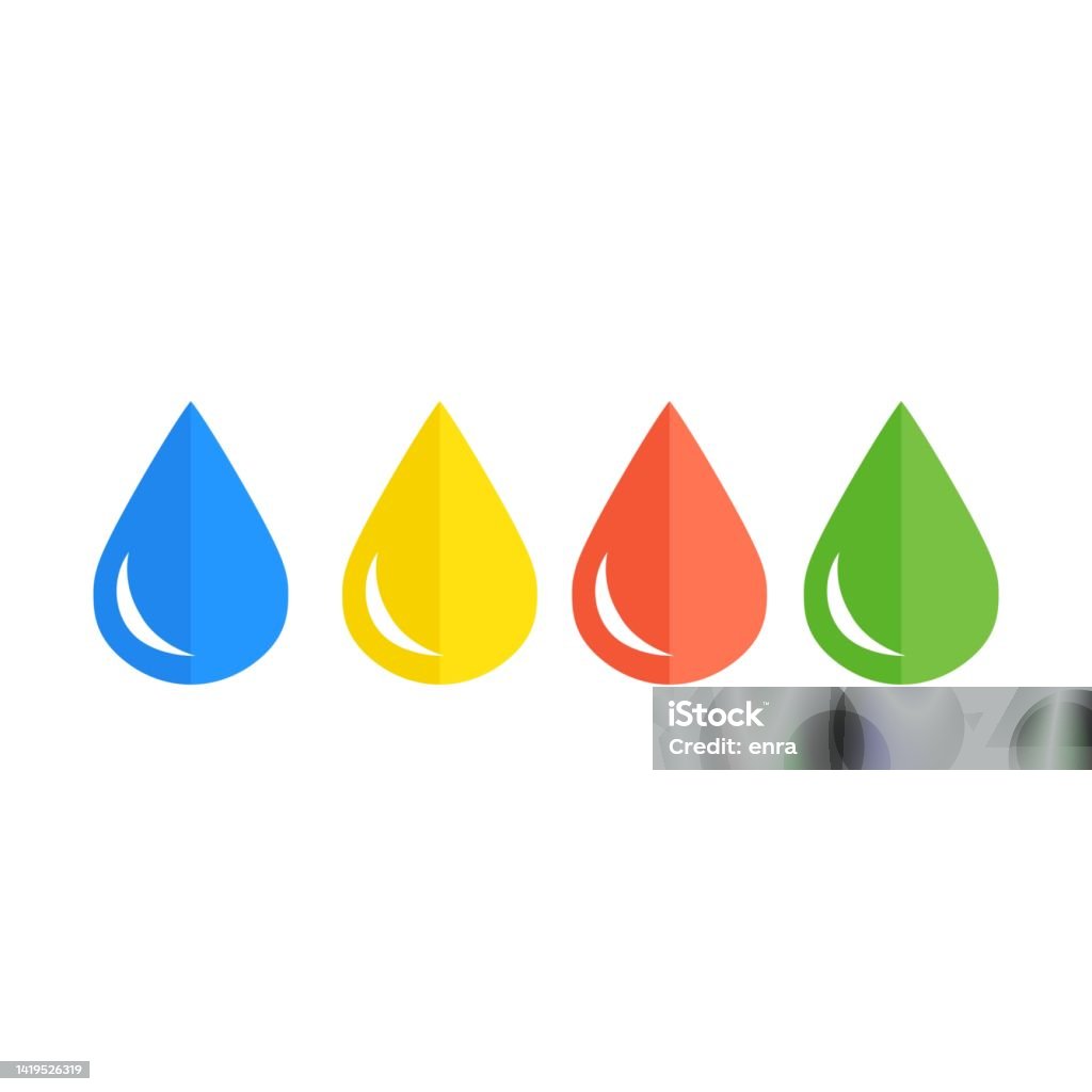 Colorful Ink Icon 4 Color Ink Icons Vector Stock Illustration - Download Image Now ...