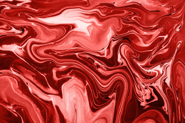 istock Abstract fluid art background bright red and ruby colors. Liquid marble. Acrylic painting on canvas with wine gradient. 1419531712