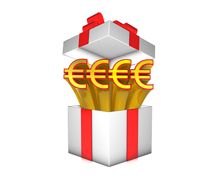 Gift Box with Euro Symbol