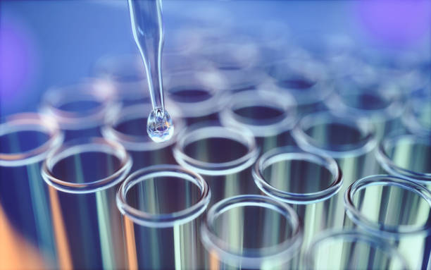 istock Close up of examining of test sample 1419535071