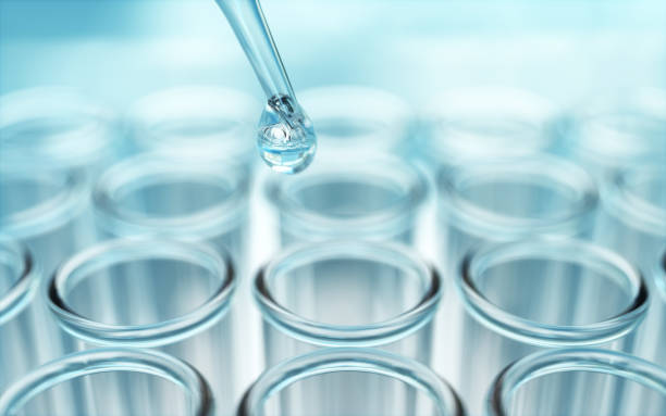 istock Close up of examining of test sample 1419536831