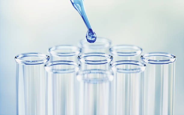 istock Close up of examining of test sample 1419537097