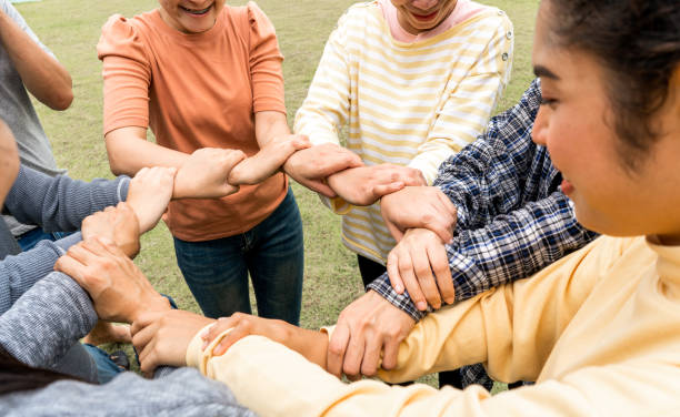 istock Team Hands Empathy Trust Partner partnership grow connect business partner and connection integration start up concept Empathy teamwork. Team Volunter charity Faith.Hand join together business service 1419537530