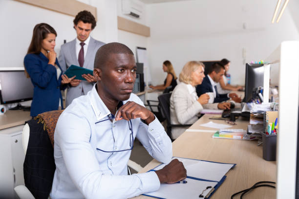 istock African American office worker on his workplace 1419539770