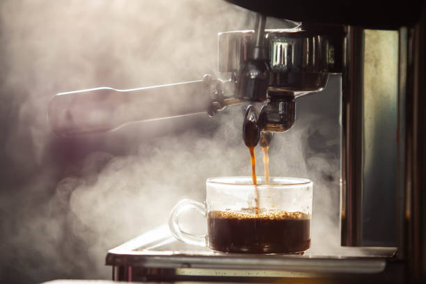 istock Close up of double espresso head. 1419546993