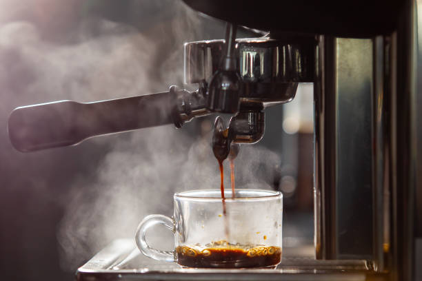 istock Close up of double espresso head. 1419547063
