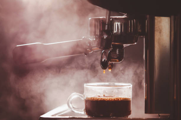 istock Close up of double espresso head. 1419547366