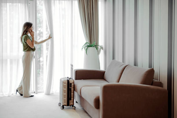 istock She's finally arrived at her hotel room 1419548020