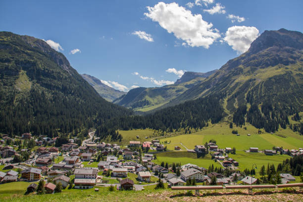 istock Lech am Arlberg and surrounding mountains during summer 1419550012