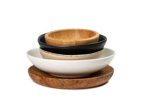 Various Bowl Stack Isolated