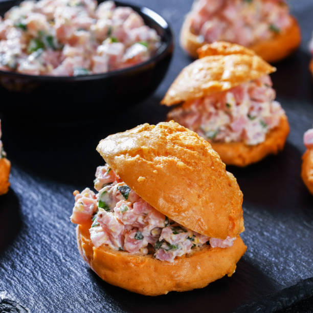 istock ham salad sandwiched between gougeres, top view 1419551462