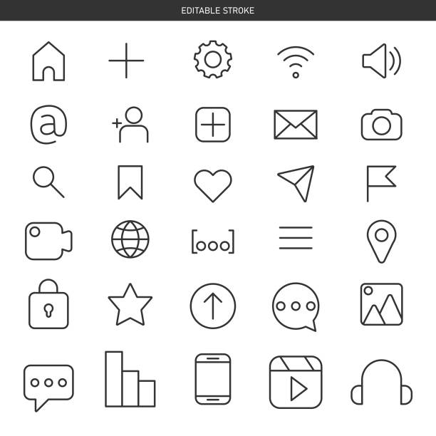 Web Icon Set Vector Design. Editable to any size. Vector Design EPS 10 File. homepage stock illustrations