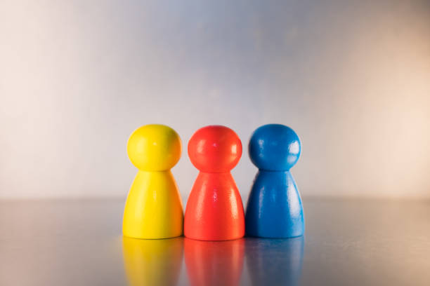 istock Closeup wooden people using as business relationship concept 1419553127