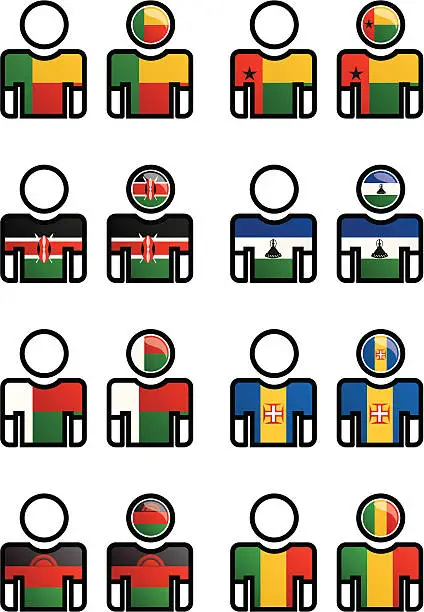 Vector illustration of nationality, language, sport - button