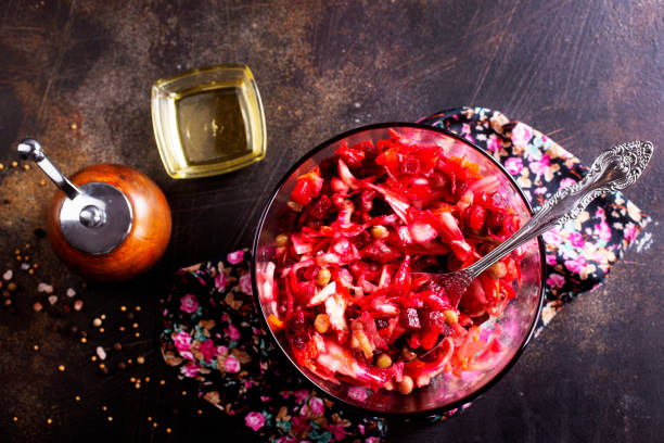 istock Beet salad Vinaigrette in a glass bowl 1419557306