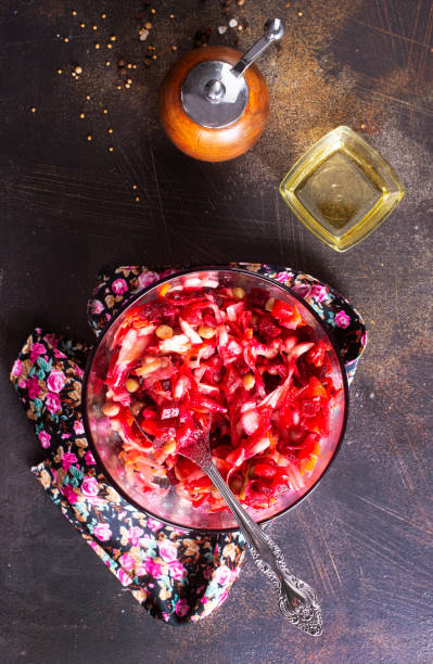 istock Beet salad Vinaigrette in a glass bowl 1419557316
