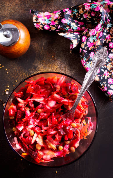 istock Beet salad Vinaigrette in a glass bowl 1419557321