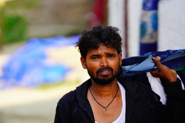 Sitamarhi, Bihar, India- 14 June 2022 :indian man confused after watch camera.