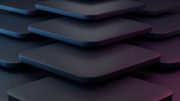 istock Black abstract background of geometric shape 1419560191