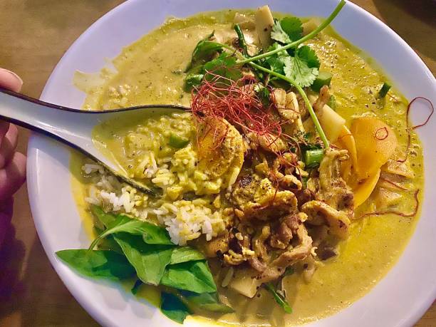 vietnamese yellow curry - asia cooked food gourmet imagens e fotografias de stock