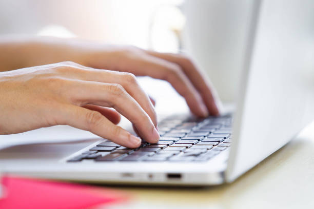 istock Woman typing on laptop keyboard. 1419563367