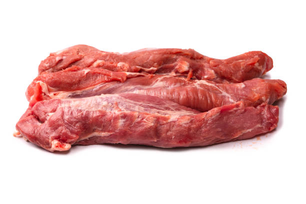 istock Raw pork tenderloin isolated on a white background. 1419563785