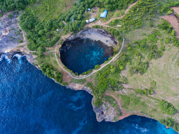 istock Nusa Penida broken beach aerial view 1419564617