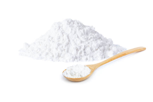Pile of white powder isolated on white Pile of white powder isolated on white background. starch grain stock pictures, royalty-free photos & images
