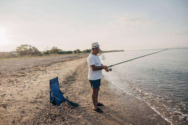 Fisherman with fishing gear