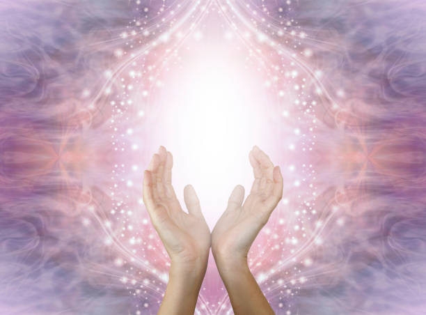 istock Sensing high frequency love and light healing energy 1419575719