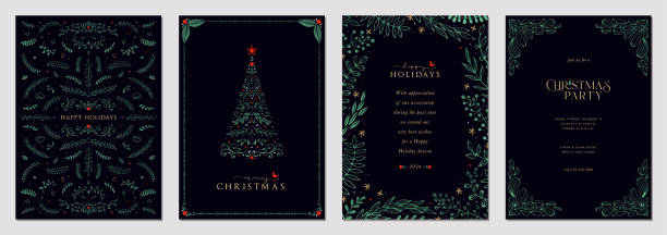 유니버설 크리스마스 templates_153 - christmas card stock illustrations