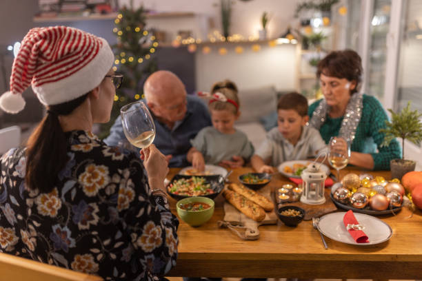 istock Family gathered for the Christmas dinner 1419582657