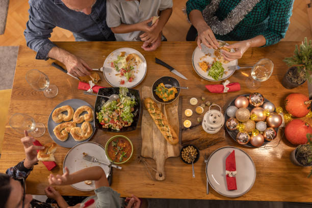 istock Family gathered for the Christmas dinner 1419583967
