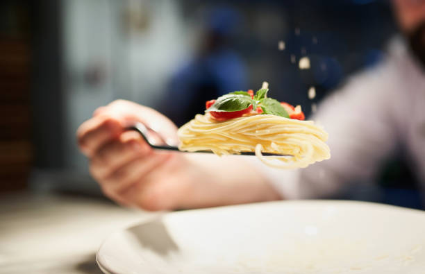 istock Spaghetti with grilled shrimps 1419584430