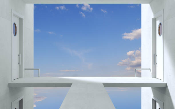 istock Business concept metaphor bridge door in office 1419590531