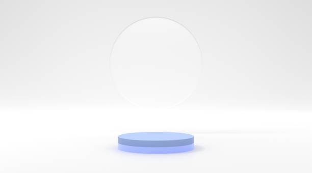 istock blue platform with glass abstract background 3d illustration render for flyer display products design background advertising and etc 1419593731