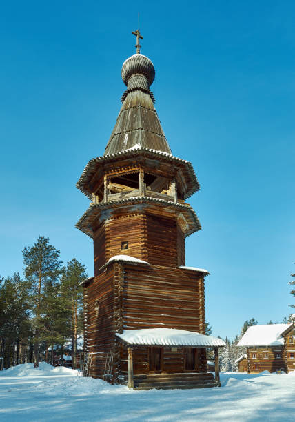 istock Russian Traditional wooden Bell tower 1419596229
