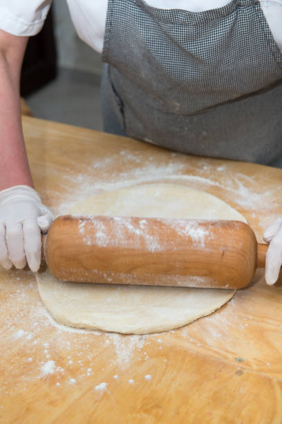 istock Confectioner chef coocking for baking sweets  and pizza hands working moment 1419604554