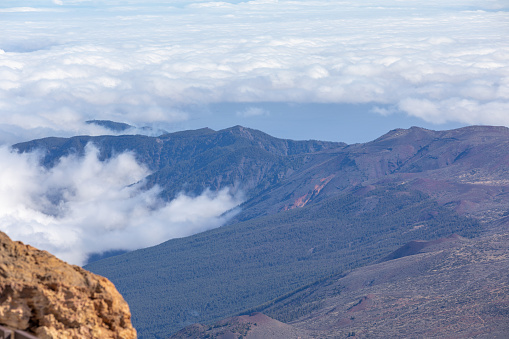 Vulcanic landscape of El Teide, Tenerife, Spain. A Natural World Heritage Site