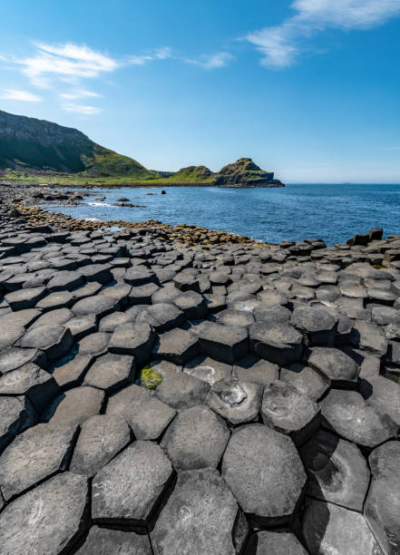 istock View over hexagonal columns of Giant's Causeway 1419610816