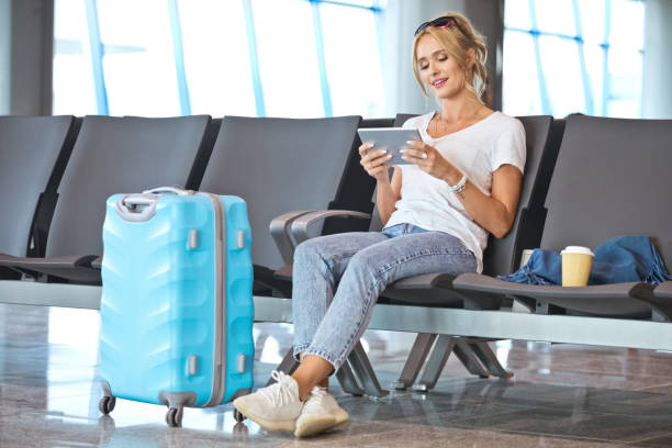 istock Woman waiting for the flight 1419617882
