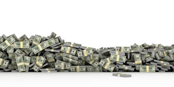 istock Tall pile of us currency - US dollars 1419622704